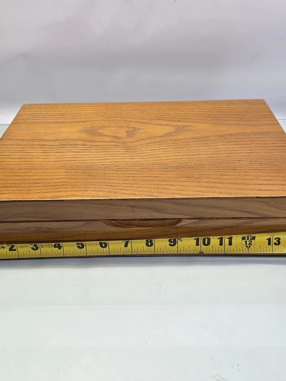 VTG MCM Wooden Anti Tarnish Silverware Flatware Storage Chest Box Holds 10 Slot